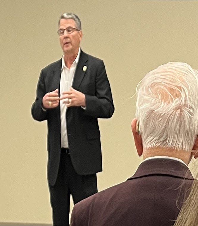 State Sen. Charles Perry, R-Lubbock, spoke Thursday at a town hall meeting in Wichita Falls.