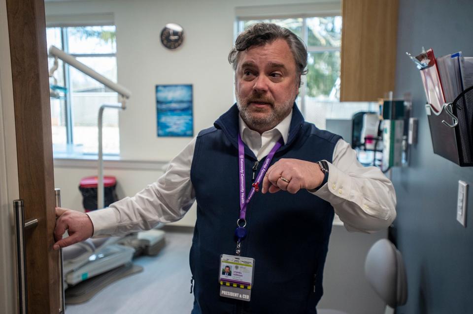 Stephen Kerrigan, president and CEO of the Edward M. Kennedy Community Health Center, said nobody is turned away for care and "we've never hired a bill collector."