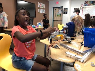 Zion Williams was so excited when she discovered the robot she coded and built at summer camp at the Gifford Youth Achievement Center worked.
