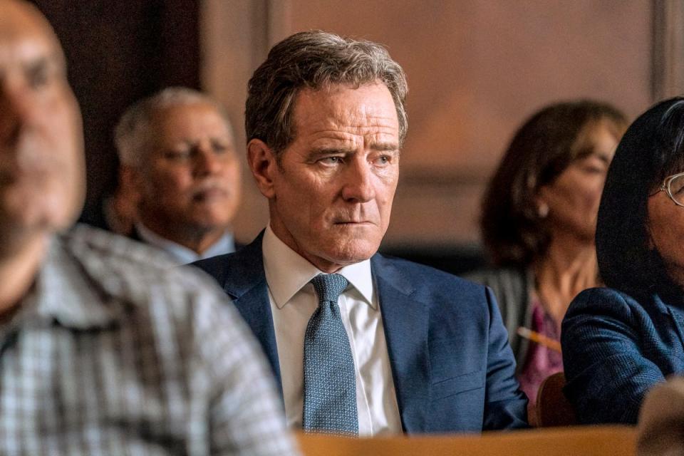 Bryan Cranston as Michael Desiato, a judge and worried father, in "Your Honor."