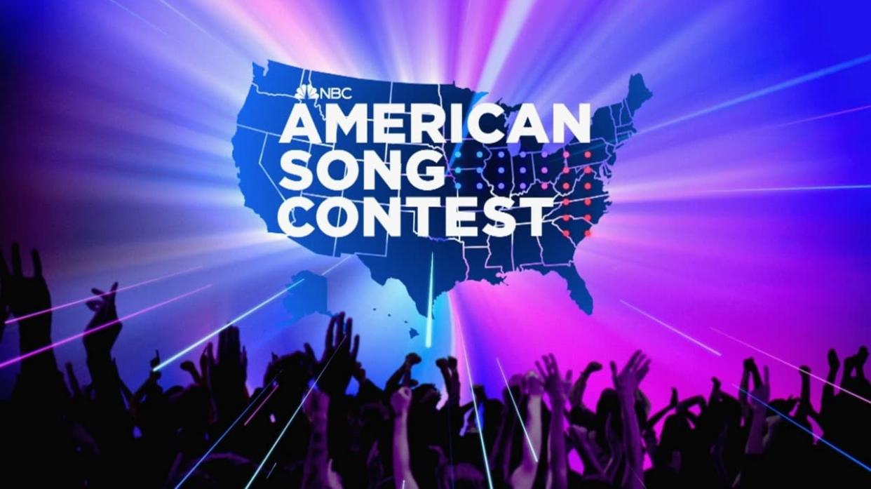 Affiche de l'American Song Contest, déclinaison du concours de l'Eurovision aux États-Unis. - American Song Contest / NBC