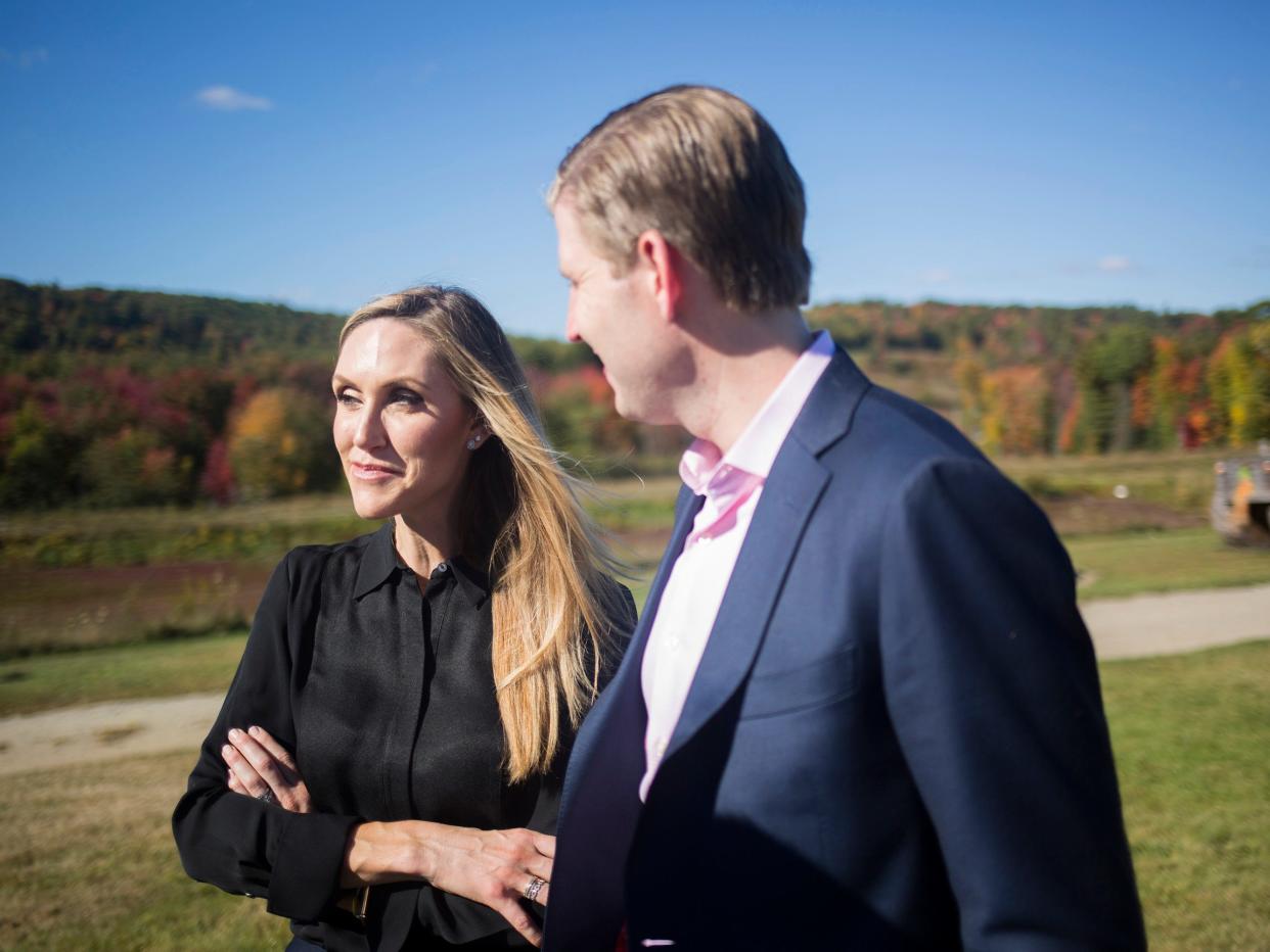 Eric Trump and Lara Trump in Maine