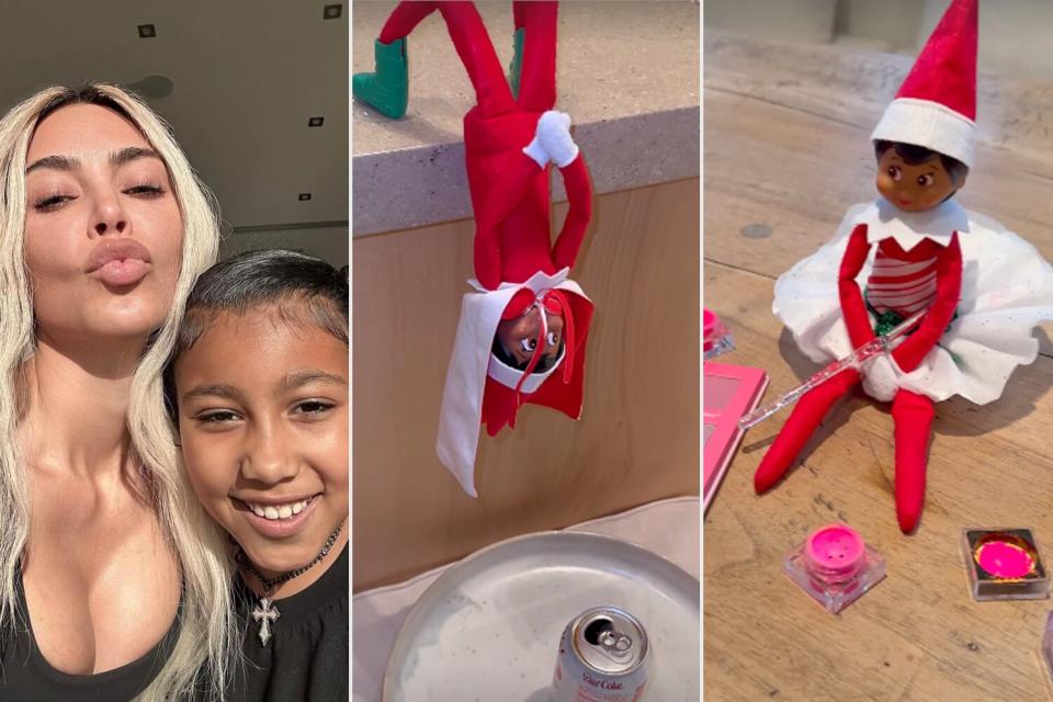 Kim Kardashian Shares Glimpse Of Family Christmas Prep: ‘North Got Creative W The Elves This Year’