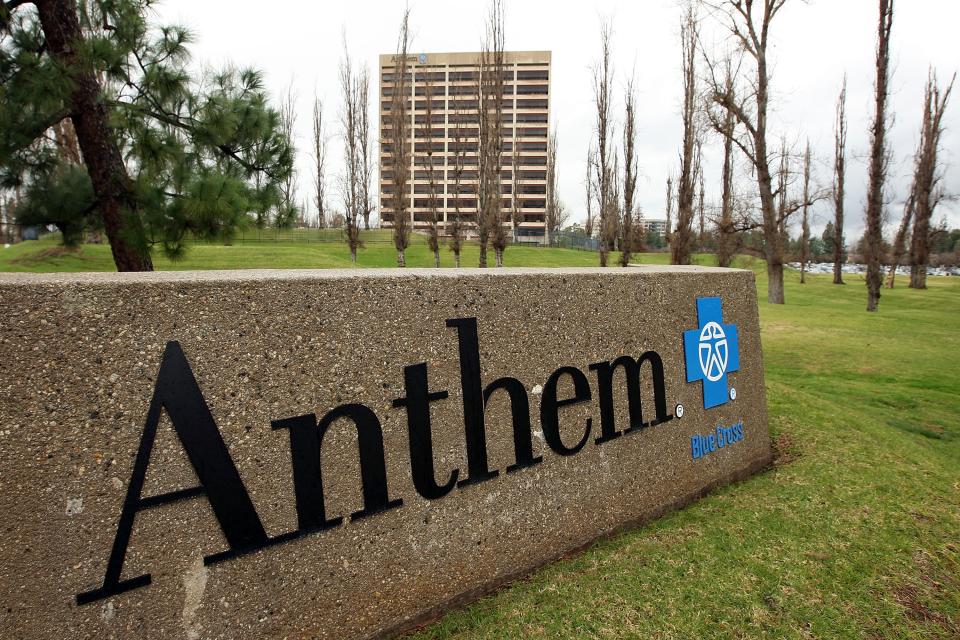 The Anthem Blue Cross headquarters is seen in February 2010 in Woodland Hills, California.