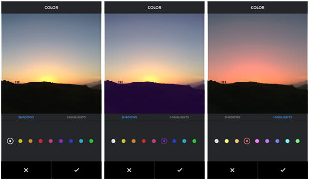 Instagram's color tool