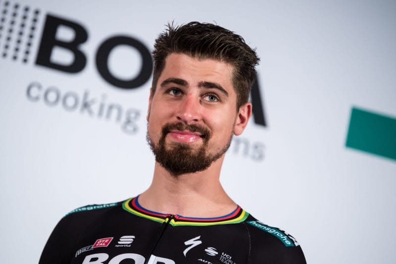 Slovak cyclist Peter Sagan takes part in the presentation of German racing team Bora-hansgrohe for the year 2020. Triple road race world champion Peter Sagan requires heart surgery which could endanger his bid to qualify for the Paris Olympics mountainbike race in summer. Matthias Balk/dpa