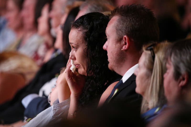 The loved ones of the victims of the Australian bushfires mourn the lives lost during a state memorial in Sydney