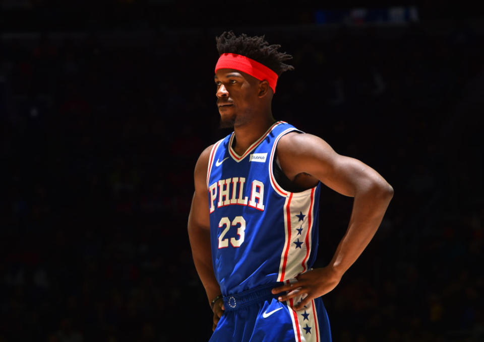 Philadelphia 76ers star Jimmy Butler’s next contact may be his last. (Getty Images)