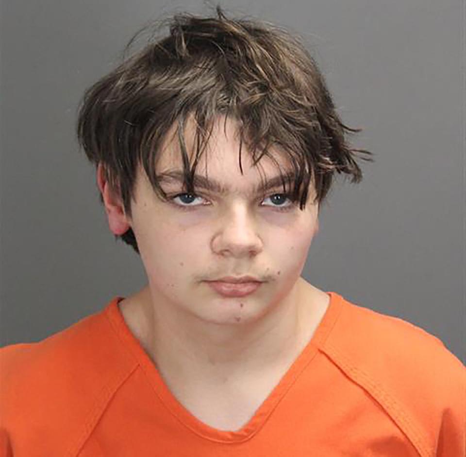 Ethan Crumbley, 15, is charged as an adult with murder and terrorism (Oakland County Sheriff's Office)