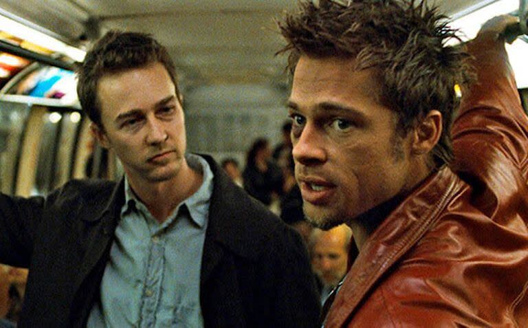 Edward Norton y Brad Pitt en El club de la pelea