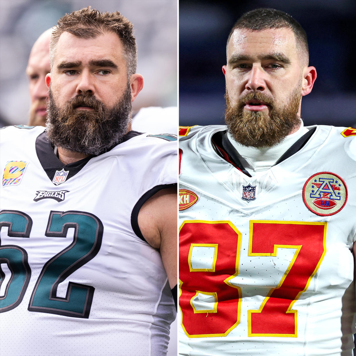 Jason Kelce Cheers on Travis Kelce at Chiefs vs Ravens Playoff Game