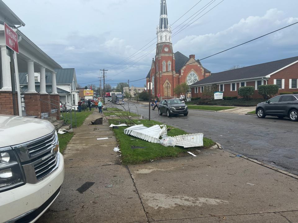 The National Weather Service was expected to send out survey teams Thursday to areas, like Bucyrus, where tornados may have touched down.