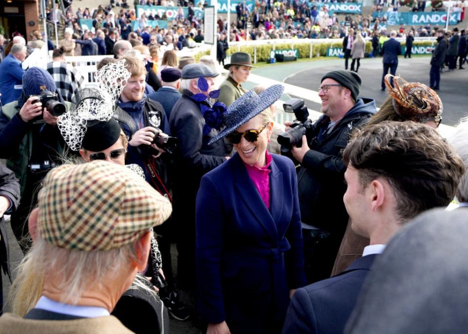 Zara Tindall during Grand National Day of the Randox Health Grand National Festival 2022 (Peter Byrne/PA) (PA Wire)