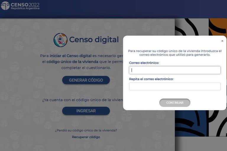 El formulario digital permitía la posibilidad de completarlo en diferentes sesiones a través del código de la vivienda.