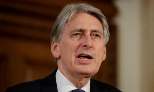 OECD economic survey of UK<br>Chancellor Philip Hammond at the launch of the OECD economic survey of UK at the Treasury in London. PRESS ASSOCIATION Photo. Picture date: Tuesday October 17, 2017. Photo credit should read: Matt Dunham/PA Wire