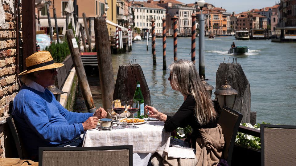 Sparkling water is the preference for some Europeans when eating at restaurants. - Marco Bertorello/AFP/Getty Images