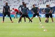 Football Soccer - Euro 2016 - Belgium Training - Stadium Municipal, Toulouse, France - 25/6/16 - Belgium's players during training. REUTERS/Vincent Kessler