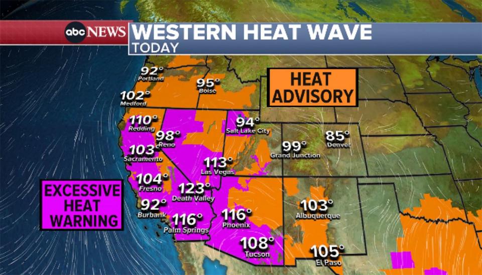 PHOTO: 90 million Americans from coast to coast remain under heat alerts as the dangerous heat spreads across the country. (ABC News)