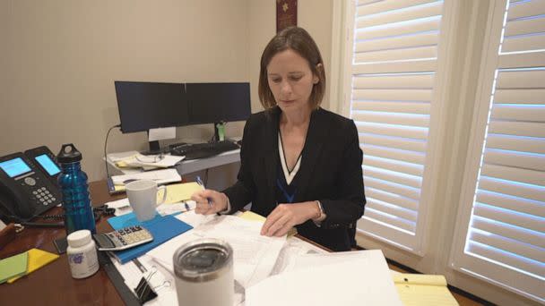 PHOTO: Sarah Hancock defeated Keith Fagundes in the June 2022 primary to be the next Kings County, Calif., district attorney. She will be the first woman to hold the job. (ABC News)