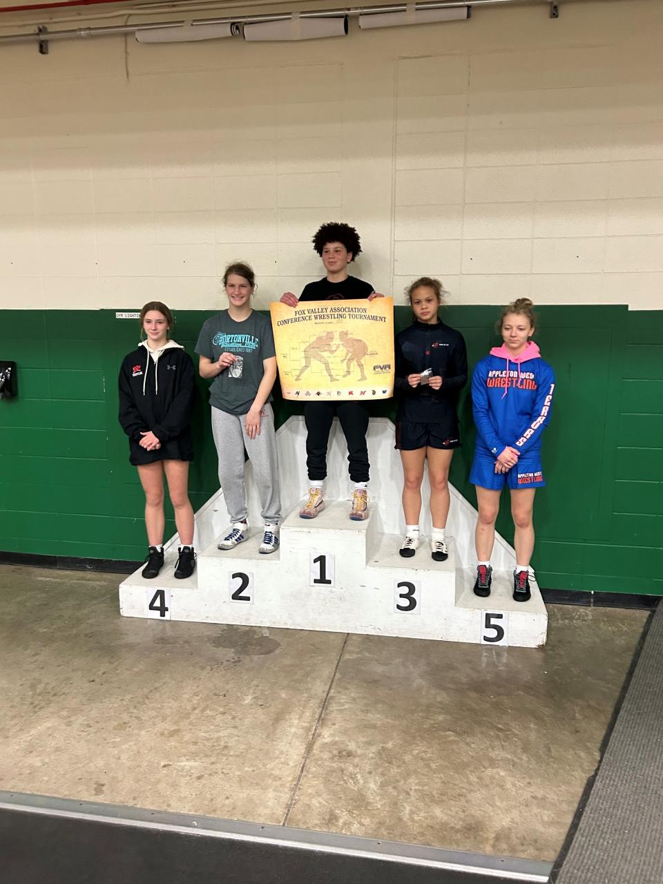 Fond du Lac High School sophomore Shaynah Lewis finished in third place in the 120-lb weight class at the Fox Valley Association conference championship tournament meet, Sat. Feb. 3, 2024 at Oshkosh North High School in Oshkosh, Wis.