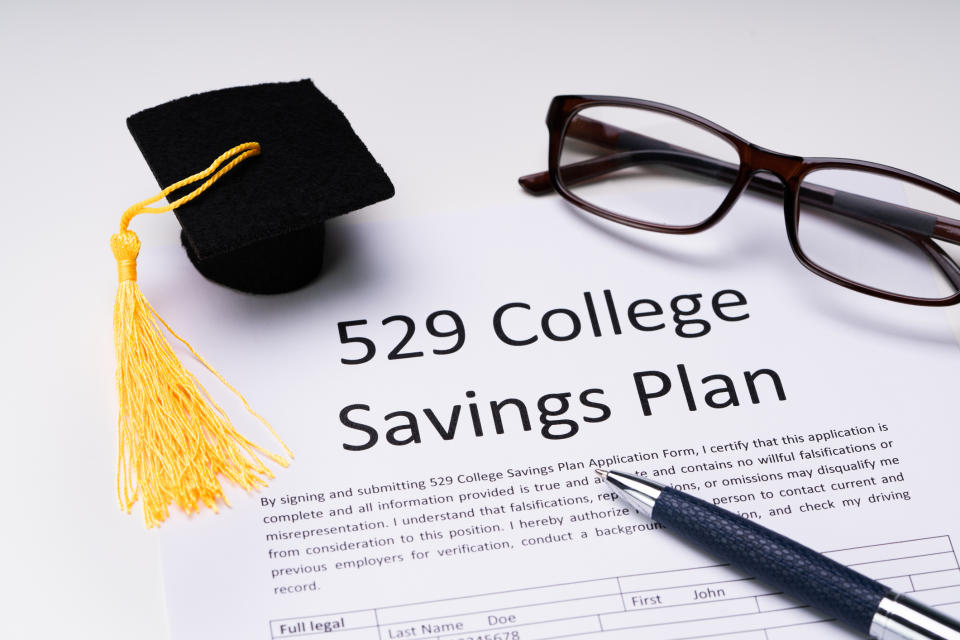 A 529 College Savings Plan application