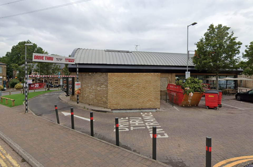 The incident took place at a KFC drive-thru in Colliers Wood, London. (Google)