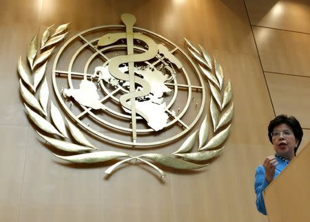 WHO Director-General Margaret Chan addresses the 66th World Health Assembly at the United Nations European headquarters in Geneva, Switzerland, May 20, 2013. REUTERS/Denis Balibouse/File Photo