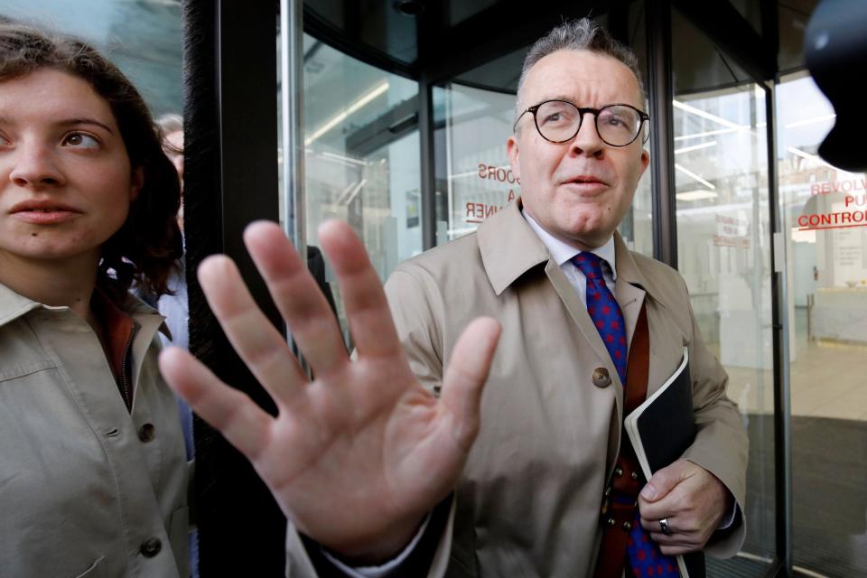 Party clash: Labour’s deputy leader Tom Watson has called for Mr Corbyn to back an election before any general election (AFP/Getty Images)