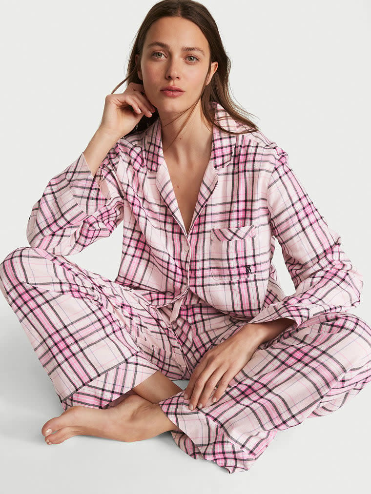 <p><a href="https://go.redirectingat.com?id=74968X1596630&url=https%3A%2F%2Fwww.victoriassecret.com%2Fus%2Fvs%2Fsleepwear-and-lingerie-catalog%2F5000000360%3Fbrand%3Dvs%26collectionId%3Dc75f8e1a-24e9-4852-a749-8cf2eaba8bbe%26limit%3D180%26orderBy%3D%257B%257BorderBy%257D%257D%26priceType%3Dregular%26productId%3D0069895c-26dc-47cb-9699-b173f1695142%26stackId%3D0fbaa626-7278-47e6-8451-d93dc1eaf03a%26genericId%3D11192933%26choice%3D5X58%26product_position%3D29%26stack_position%3D1%26dataSource%3Dmanual-collection&sref=https%3A%2F%2Fwww.oprahdaily.com%2Fstyle%2Fg26325674%2Fbest-pajamas-for-women%2F" rel="nofollow noopener" target="_blank" data-ylk="slk:Shop Now;elm:context_link;itc:0;sec:content-canvas" class="link ">Shop Now</a></p><p>Long Flannel Pajama Set</p><p>victoriassecret.com</p><p>$35.00</p><span class="copyright">Victoria's Secret</span>