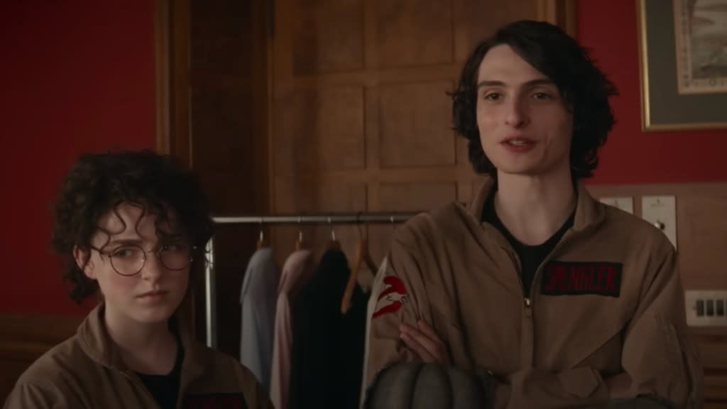 Ghostbusters Frozen Empire McKenna Grace and Finn Wolfhard