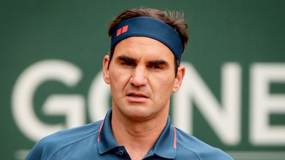 Pictured here, Roger Federer looking frustrated at the Geneva Open.