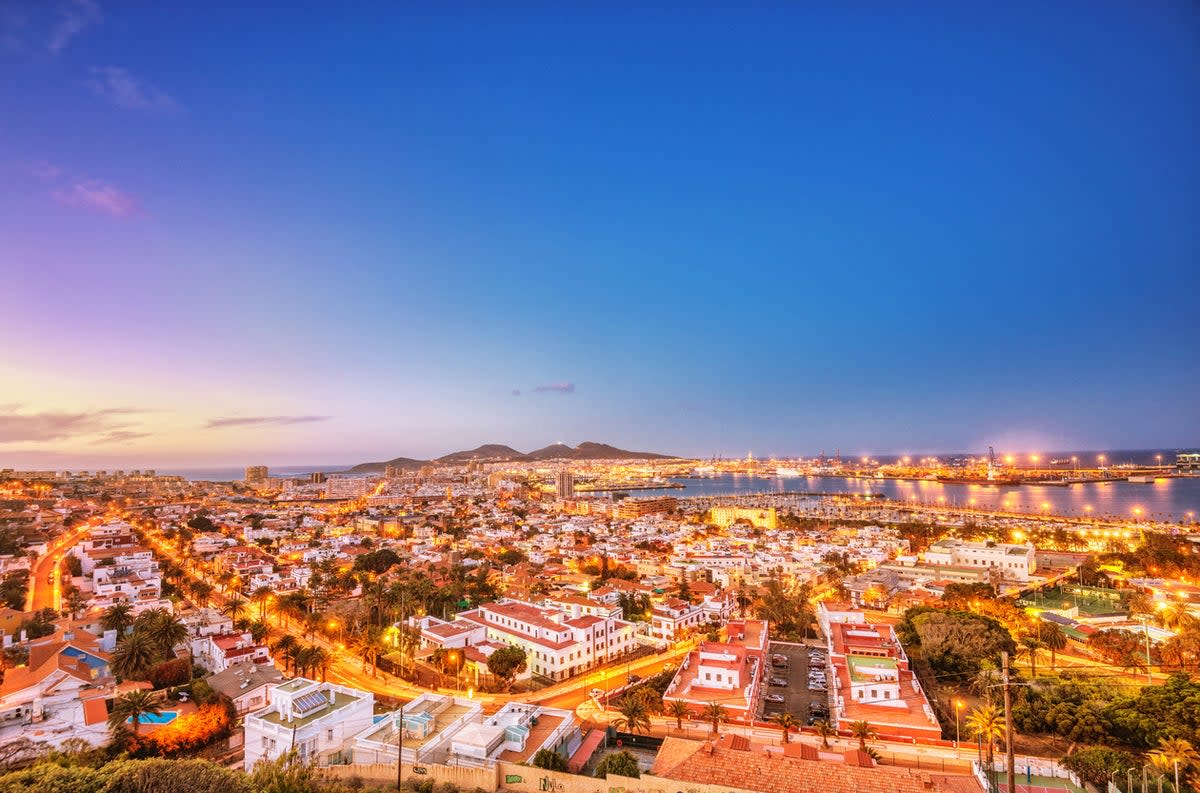 An aerial view over Las Palmas, the main city on Gran Canaria (Getty Images)