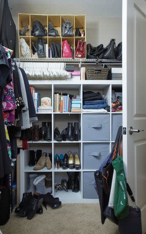 This Messy Primary Bedroom Closet Went from Overflowing to Organized