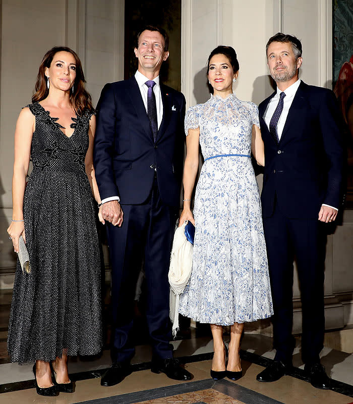 Joaquín y Marie de Dinamarca y los príncipes Federico y Mary