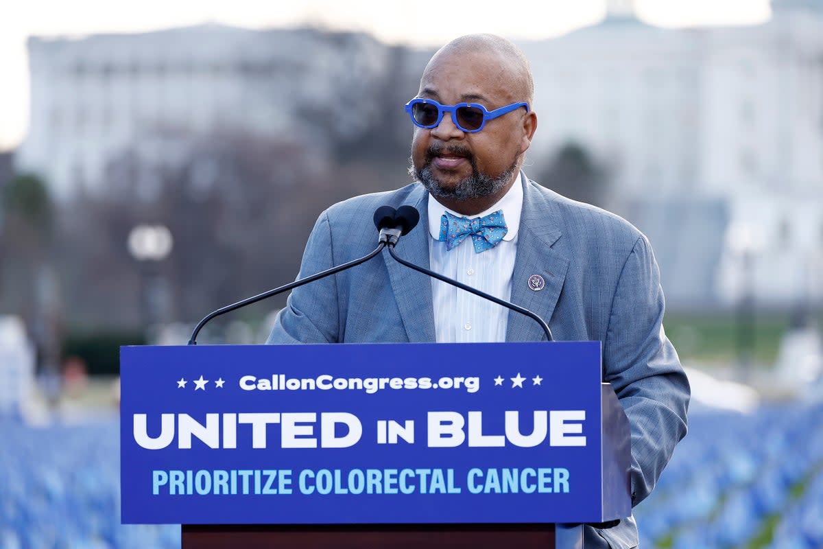 Rep Donald Payne, Jr. (D-NJ), pictured on 12 March 2024 in Washington, DC. He died on Wednesday aged 65  (Getty Images for Fight Colorecta)