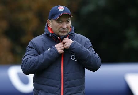 Britain Rugby Union - England Training - Pennyhill Park Hotel, Bagshot, Surrey - 24/11/16 England Head Coach Eddie Jones during training Action Images via Reuters / Paul Childs Livepic