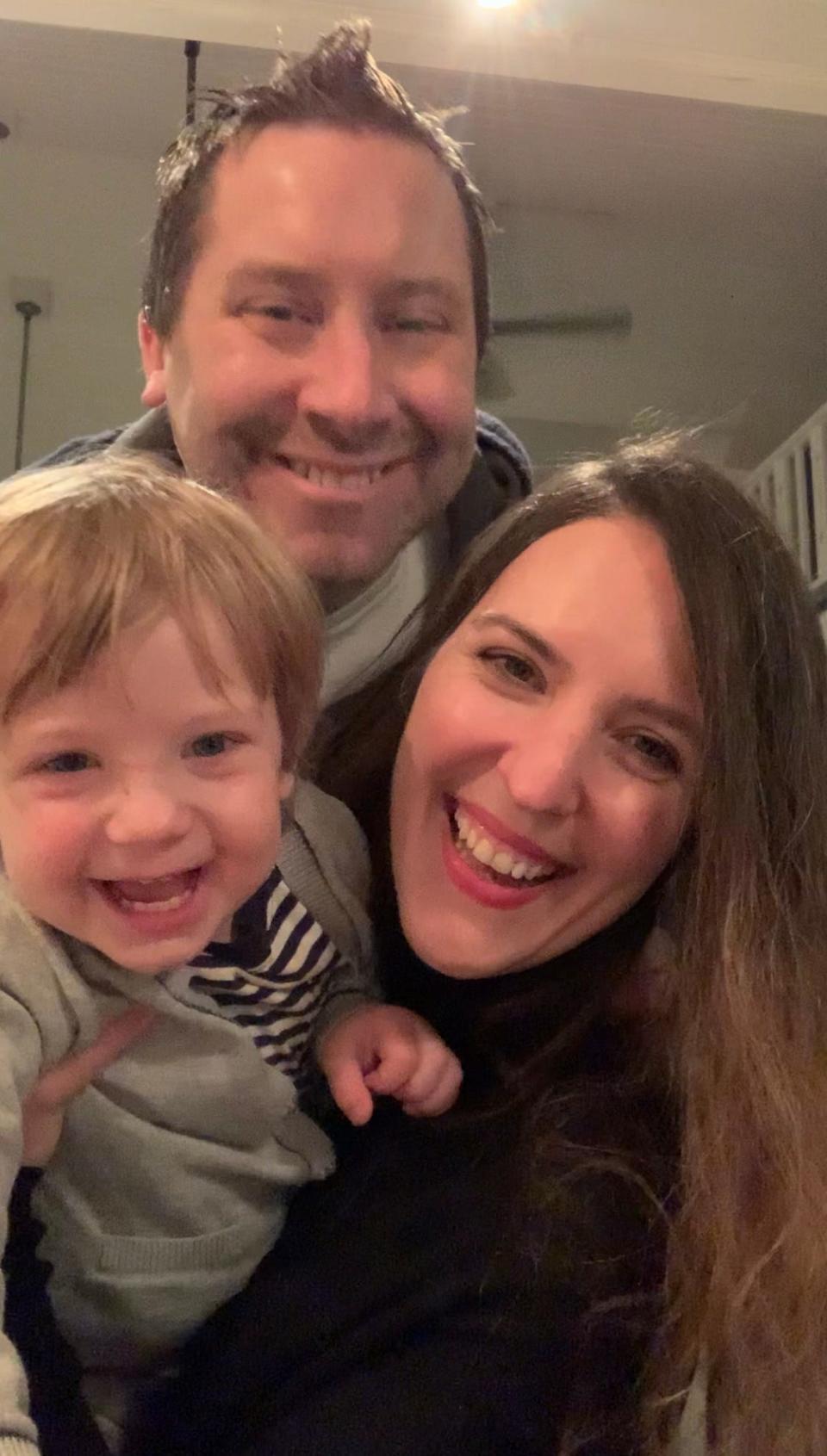 Sarvin Haghighi of Chicago with husband, Andy Culley, and son Kian, who will turn 2 years old in March 2021. Haghighi had been visiting family in Australia when the travel ban went into effect and her parents, Iranian citizens, have been unable to visit the United States since.