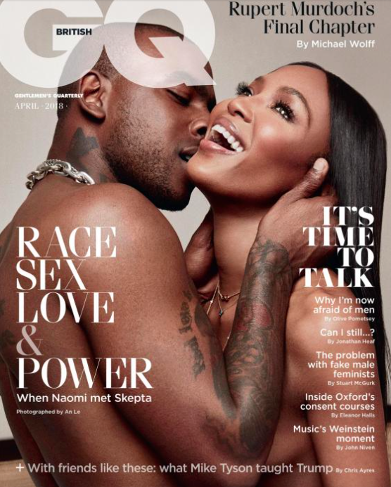 Naomi Campbell and Skepta appear on the cover of GQ fuelling rumours that they are dating [Photo: GQ]