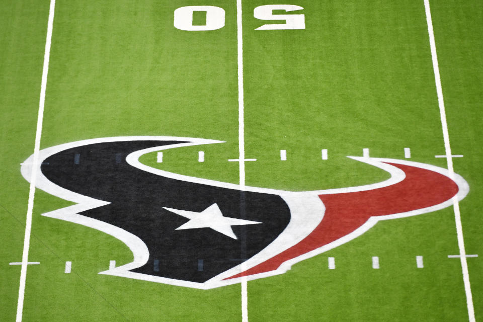 Houston Texans logo on the field.