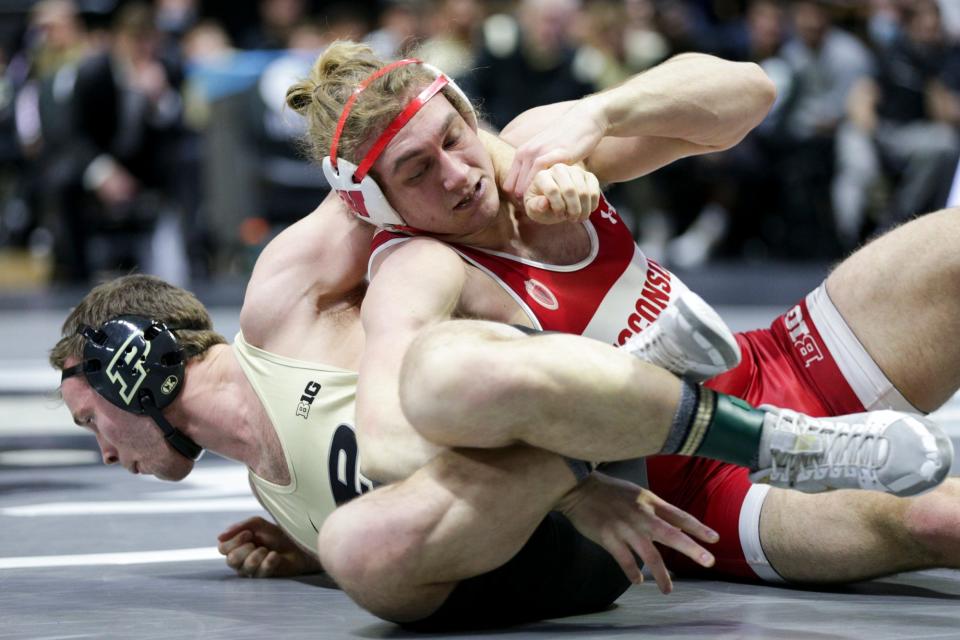 Trent Hillger, right, is one of two Badgers who are looking to achieve All-American status for a third season.