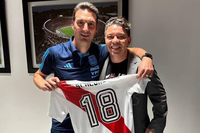 Lionel Scaloni y Marcelo Gallardo