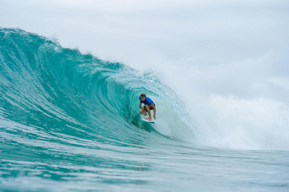 No stranger to the inside of a tube, McDonagh found a few hollow gems during his Gold Coast Pro heats<p>Andrew Shield/WSL via Getty</p>