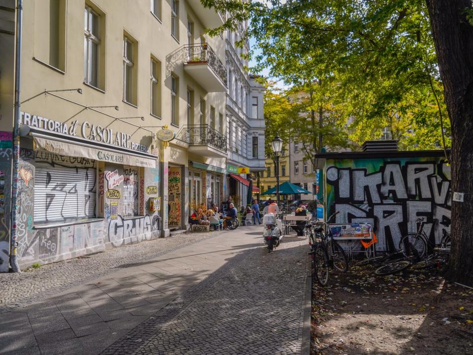 A street in Kreuzberg, a neighborhood in Berlin.