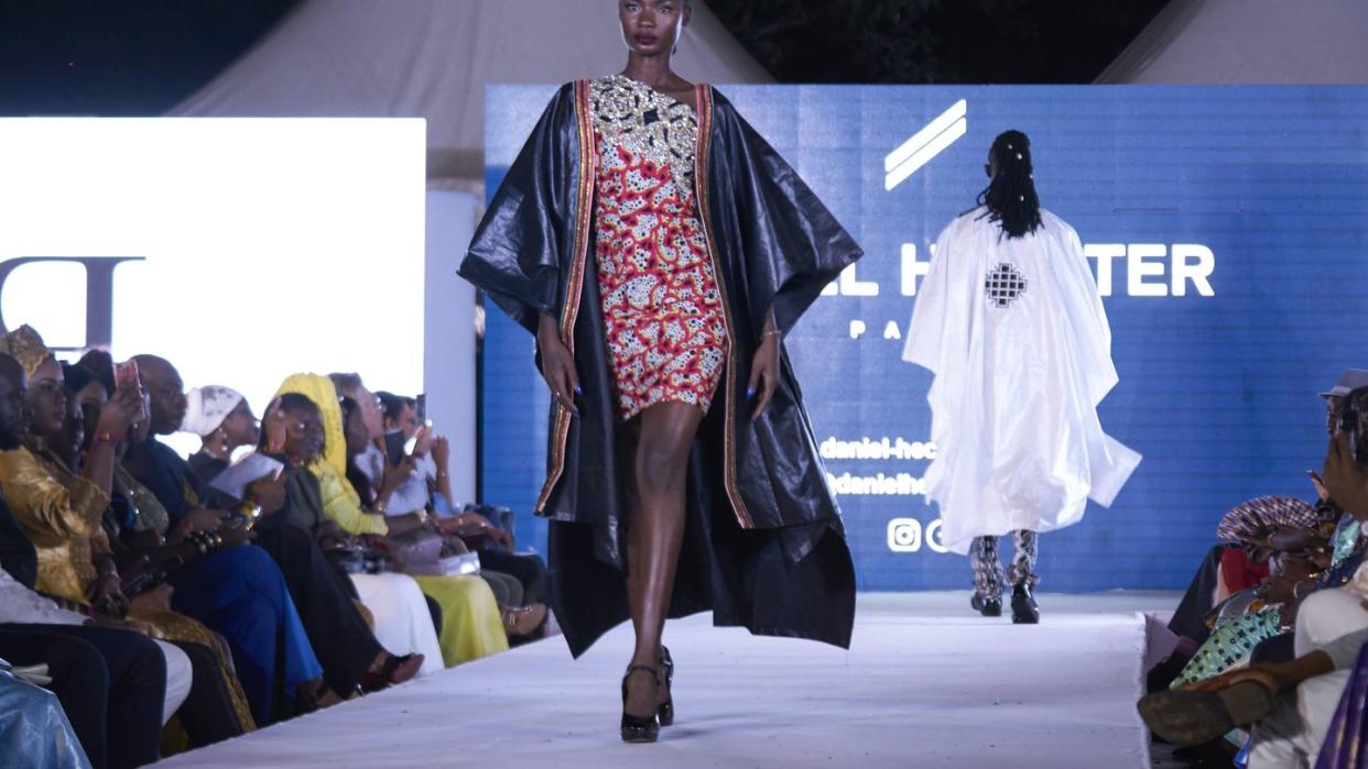 malian models showcase designs by borthini by fadi maiga during the daniel hechters fashion show we wax the world in bamako on october 20, 2018 photo by michele cattani afp photo credit should read michele cattaniafp via getty images