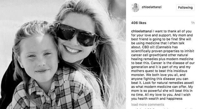 Chloe shared a lengthy post on social media. Source: Instagram