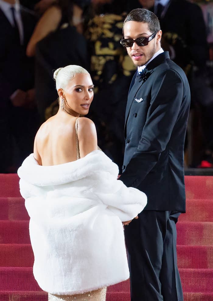 Kim wearing Marilyn Monroe's famous dress on the Met Gala red carpet