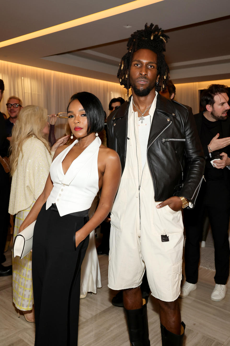 Janelle Monae and SAINt JHN attend W Magazine And Ralph Lauren's Art Basel Celebration on December 07, 2023 in Miami Beach, Florida.