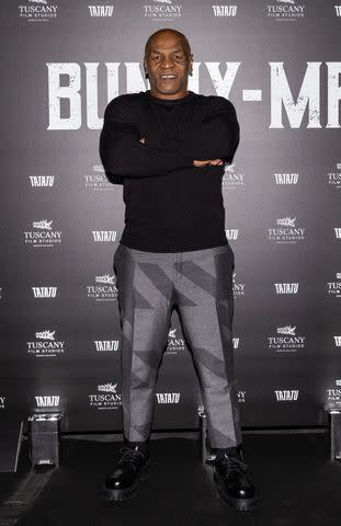 <p>Daniele Venturelli/Getty</p> Mike Tyson