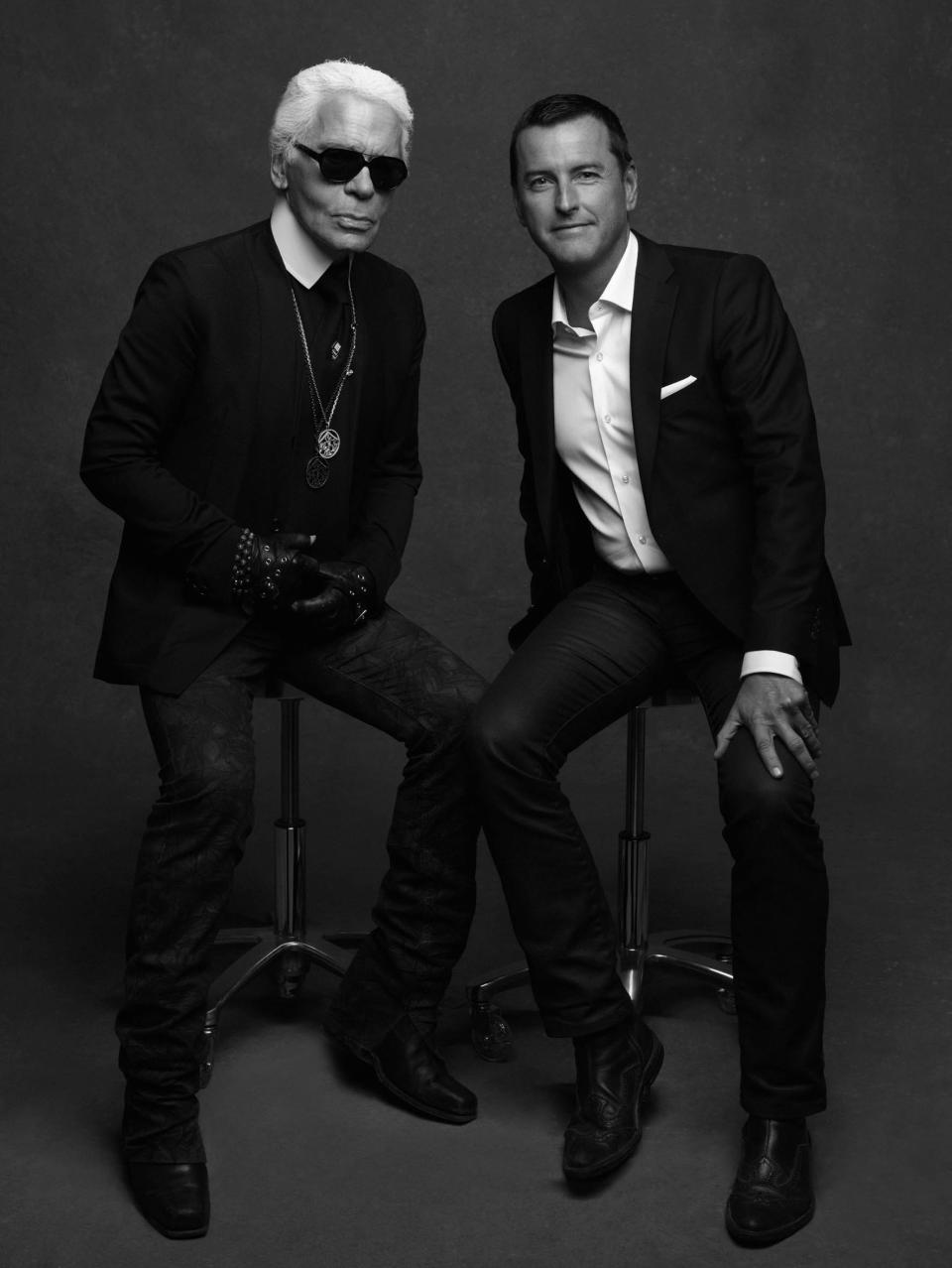 Karl Lagerfeld and Pier Paolo Righi.