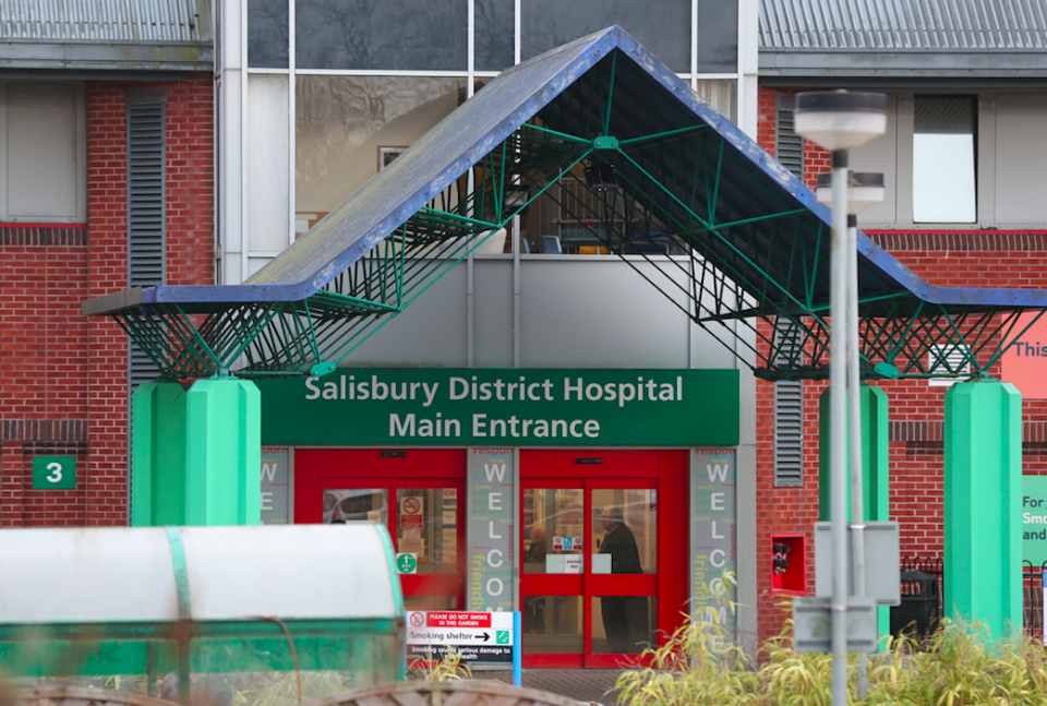 <em>The pair, named locally as mother Dawn Sturgess and Charlie Rowley, are in a critical condition at Salisbury District Hospital (PA)</em>